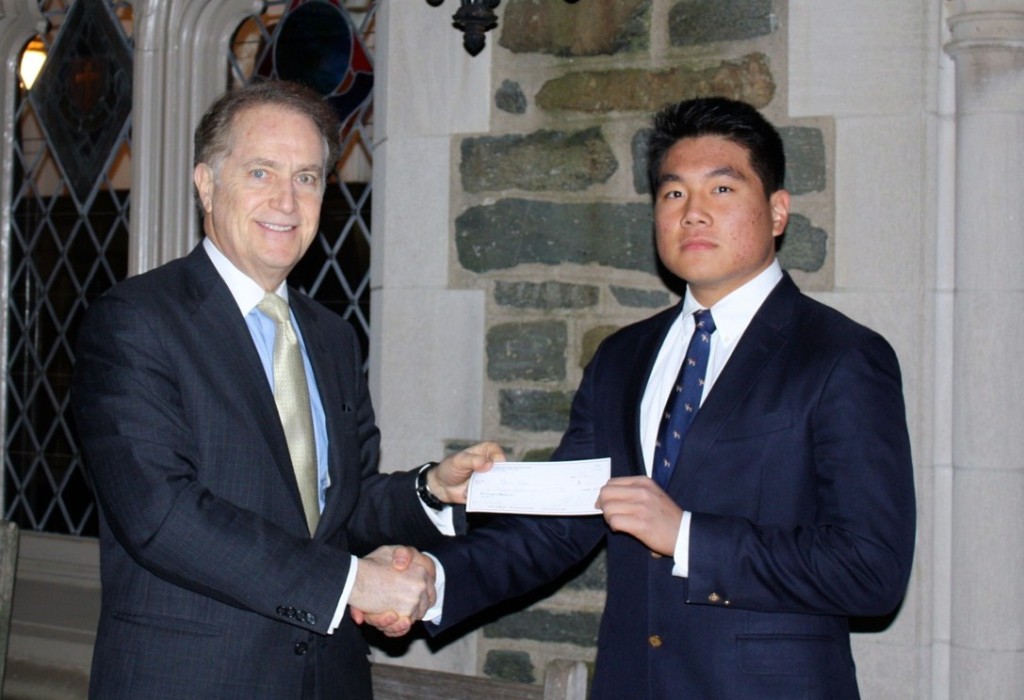 Andy Manatos with 2013 Scholarship Winner Hein Choi